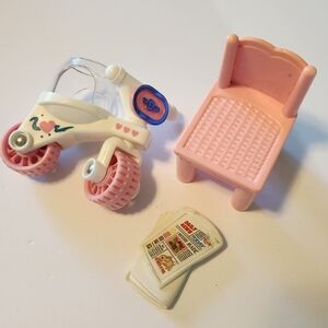 Vintage Fischer Price Dollhouse Items